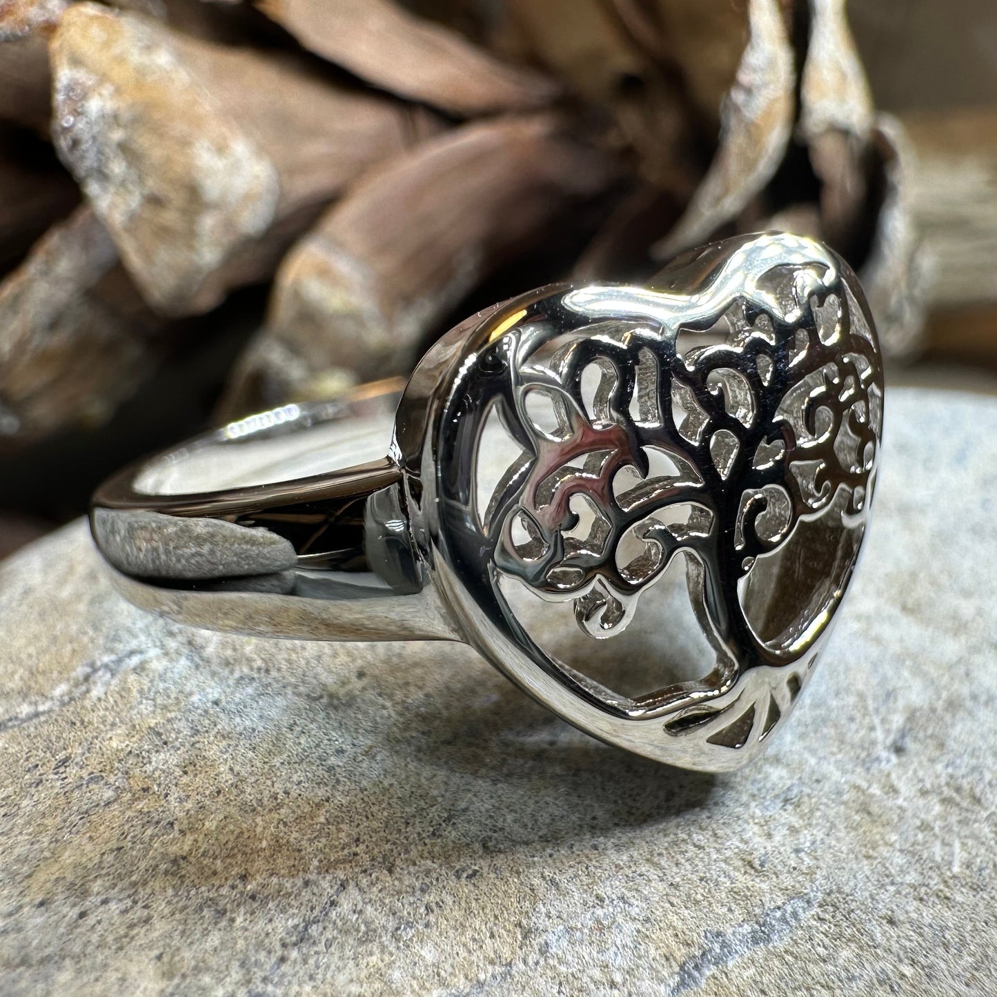 Heart Tree of Life Ring — view 4