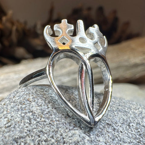 Load image into Gallery viewer, Lady Arieen Scottish Luckenbooth Ring in Sterling Silver
