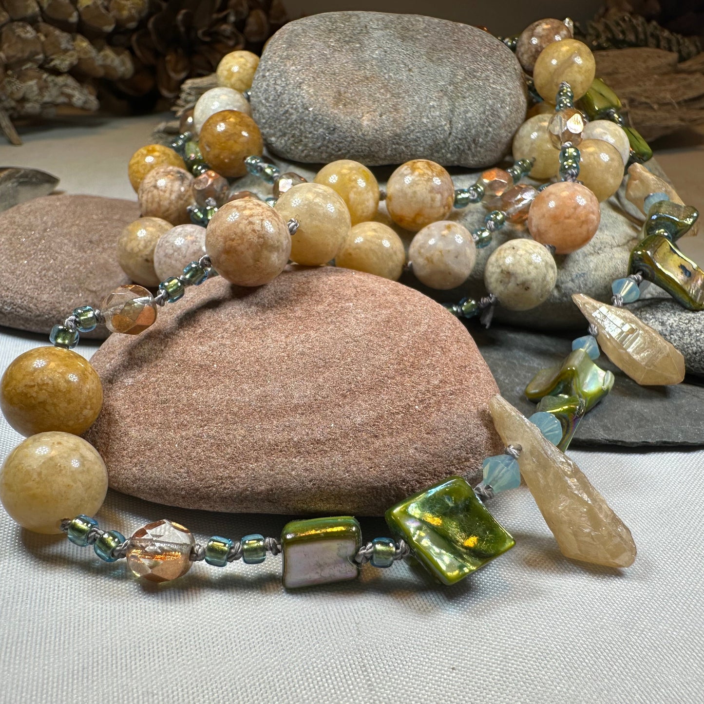 Barleycove Beach Crystal Necklace — view 13