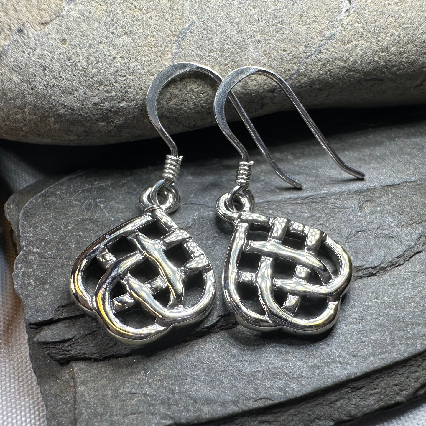 Maeve Celtic Knot Earrings in Sterling Silver — view 8
