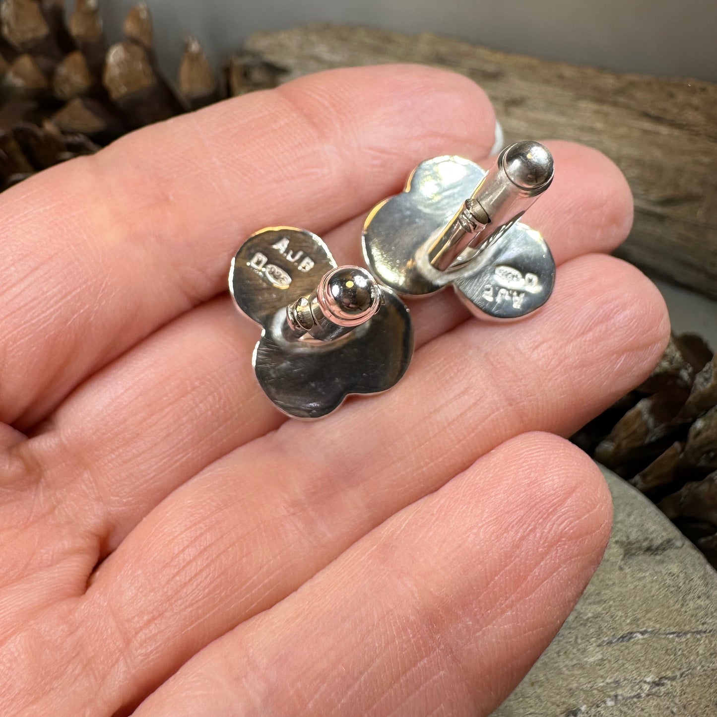 Artisan Newgrange Triple Spiral Cufflinks - Made in Ireland