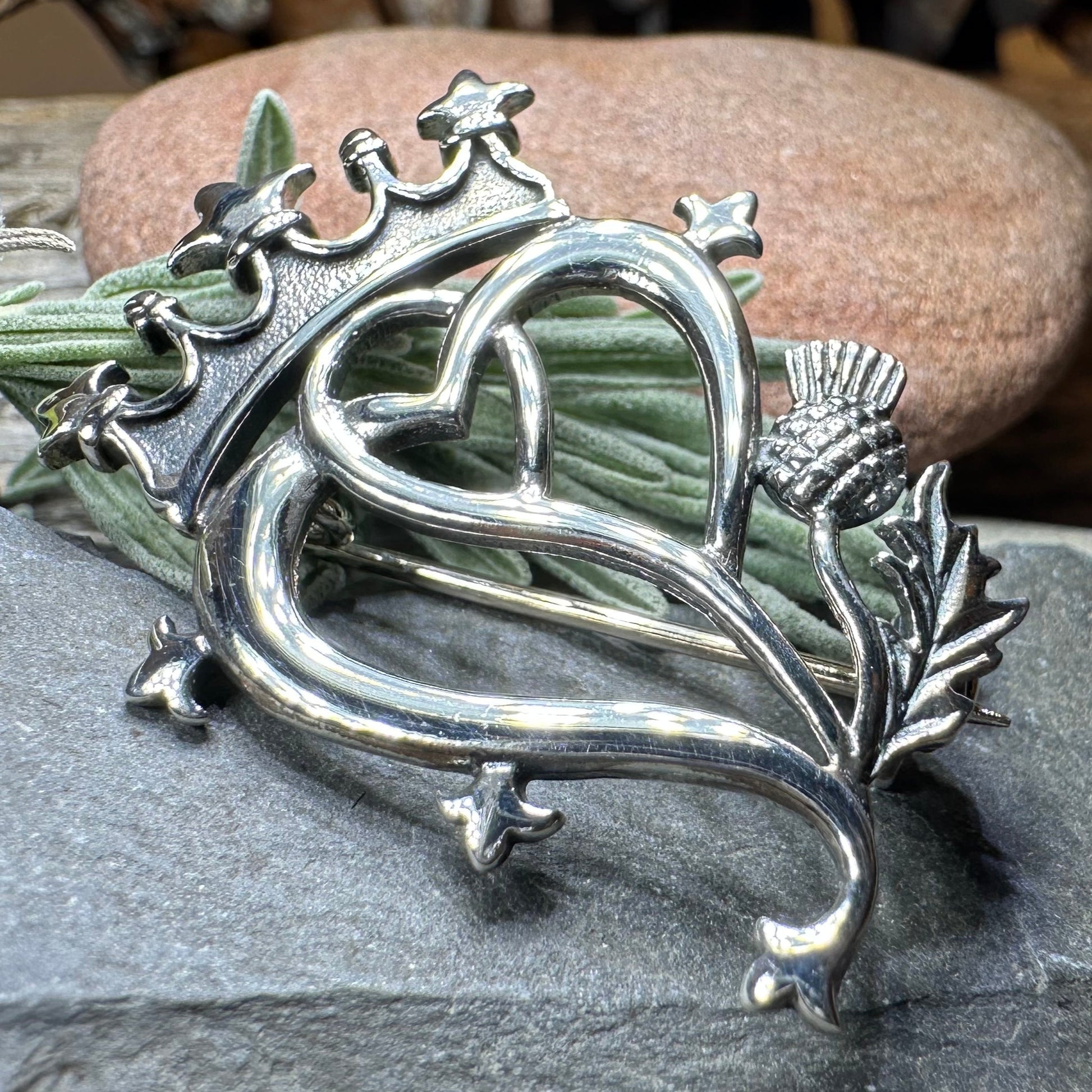 Sweetheart Luckenbooth Brooch - Handmade in Scotland — view 2