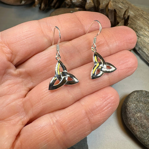 Load image into Gallery viewer, Dainty Trinity Knot Earrings
