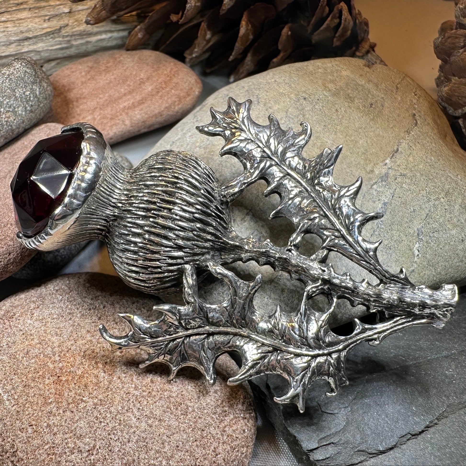 Bold Scottish Thistle Brooch — view 14