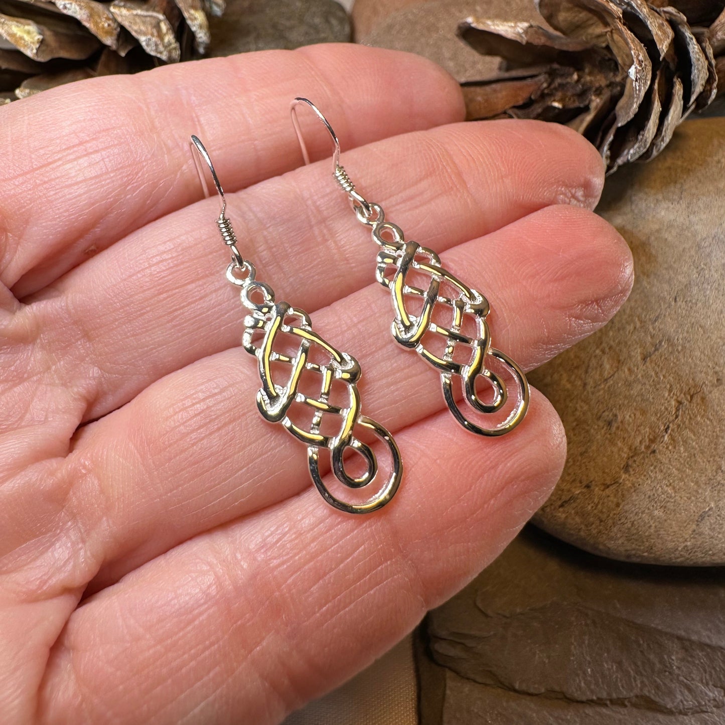 Iorna Celtic Knot Earrings in Sterling Silver