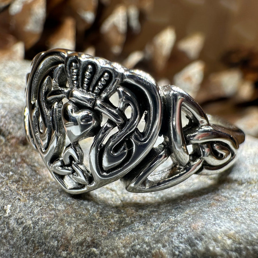 True Love Irish Claddagh Ring in Sterling Silver