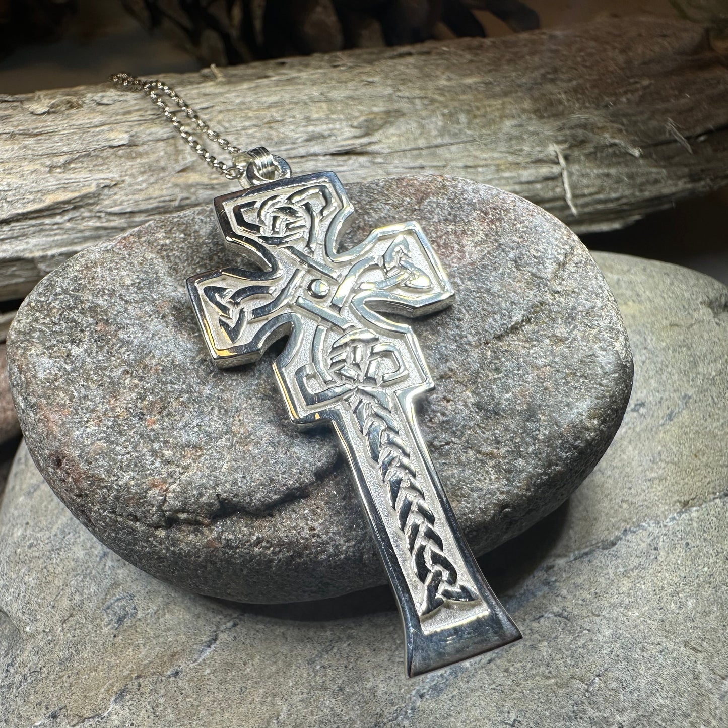 Mura Scottish Celtic Cross Necklace - Handmade in Scotland — view 10