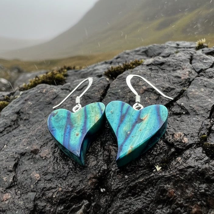 Heathergems Whimsical Hearts Earrings - Handmade in Scotland
