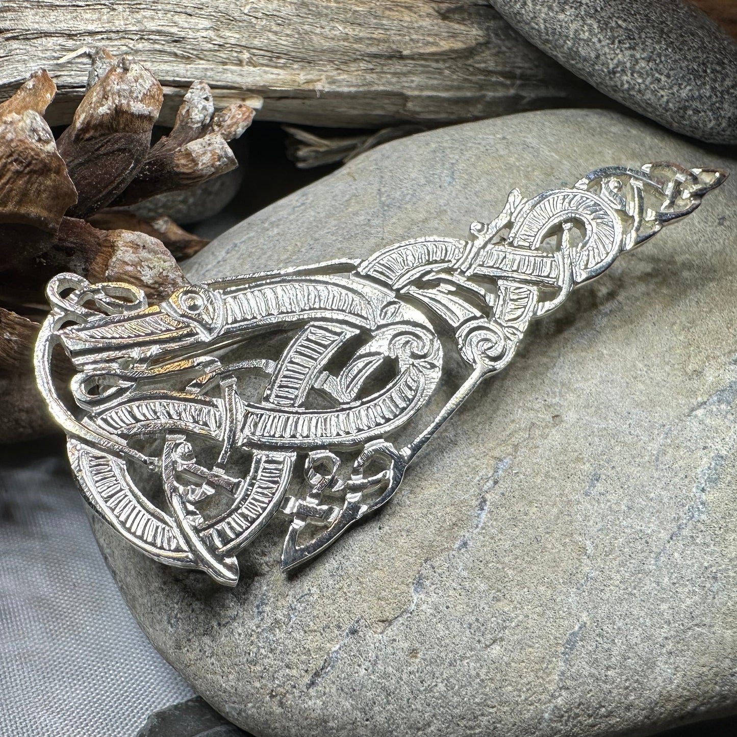Artisan Irish Celtic Beast Brooch - Made in Ireland