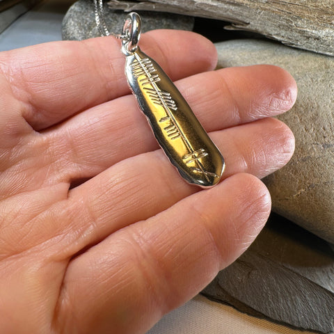 Load image into Gallery viewer, Gaelic My Heart Ogham Necklace - Made in Ireland
