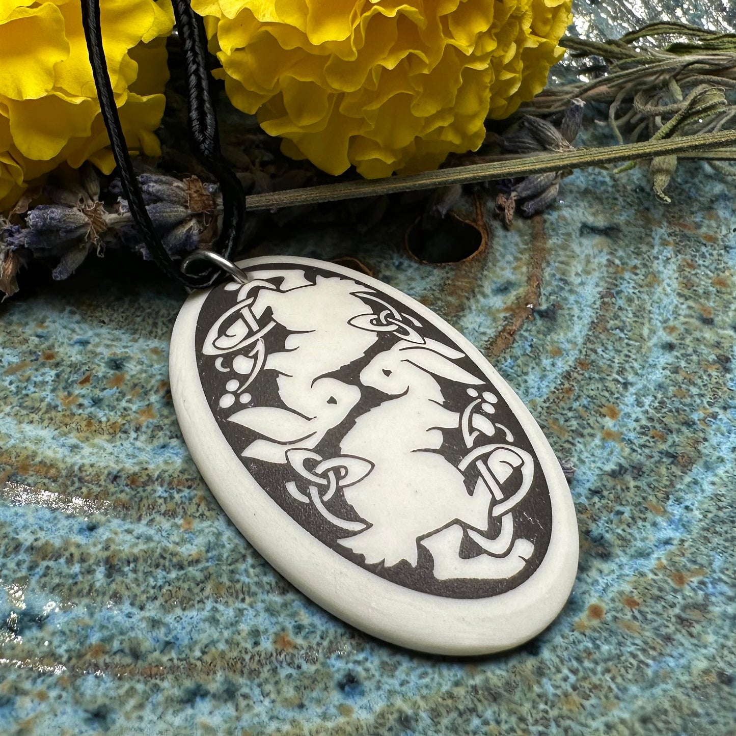 Artisan Celtic Rabbit Necklace - Handmade in the U.S.A.