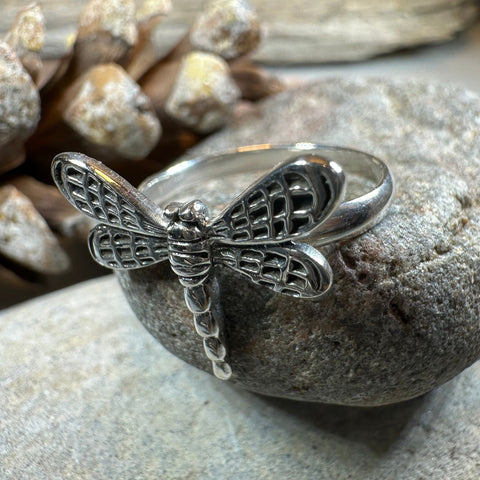 Load image into Gallery viewer, Flutter Dragonfly Ring in Sterling Silver
