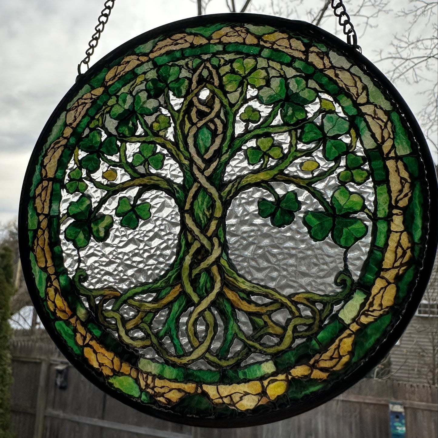 Ireland's Tree of Life Stained Glass Gift