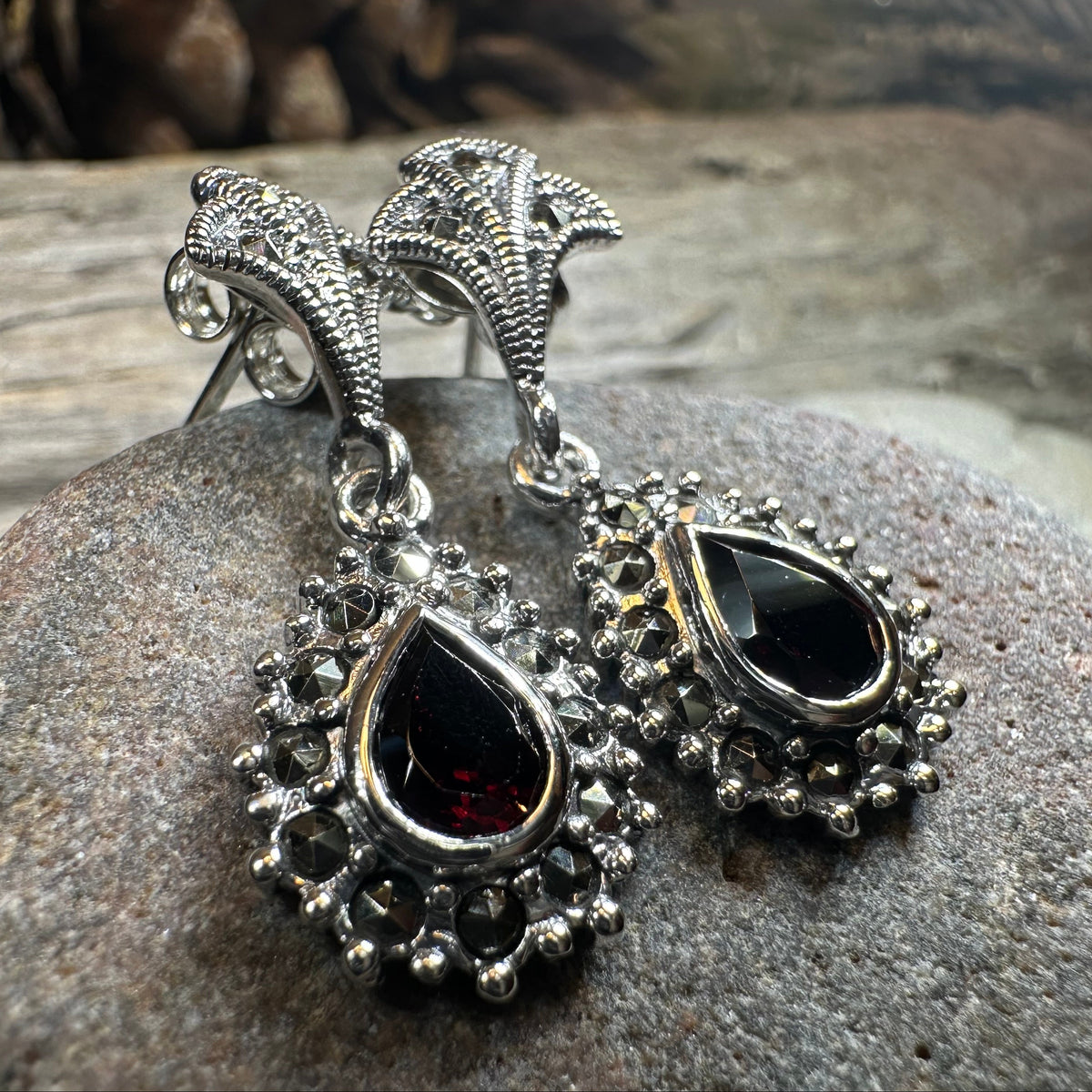 Coco Marcasite Earrings — view 4