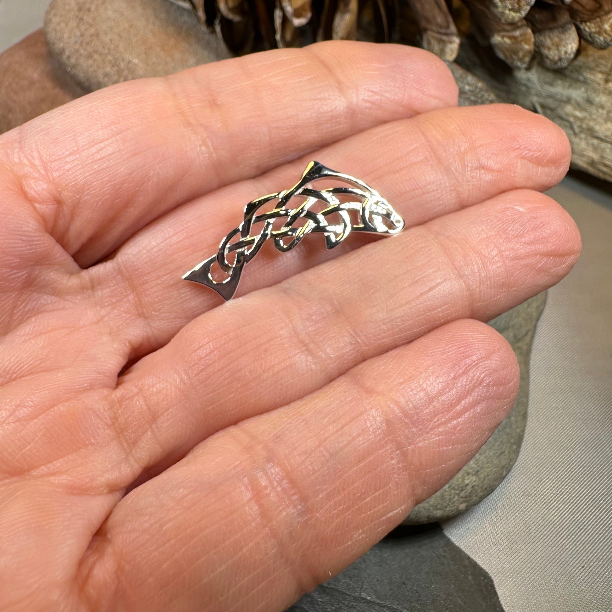 Celtic Salmon of Knowledge Necklace — view 5