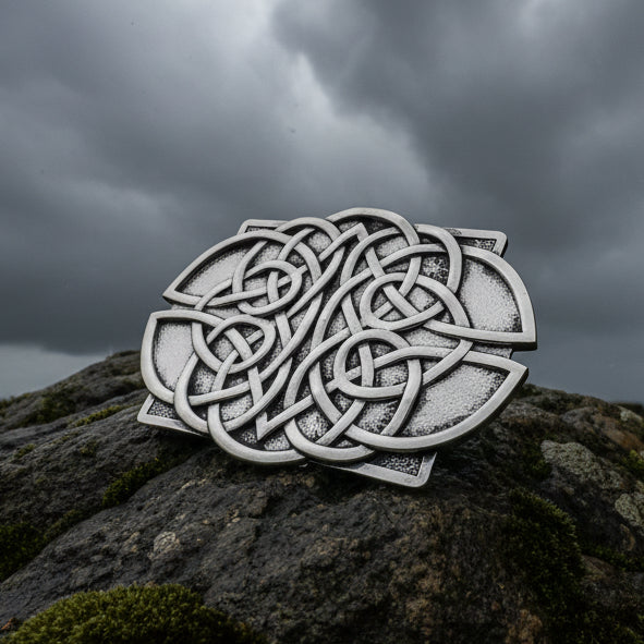 Large Celtic Kilt Belt Buckle - Handmade in Scotland