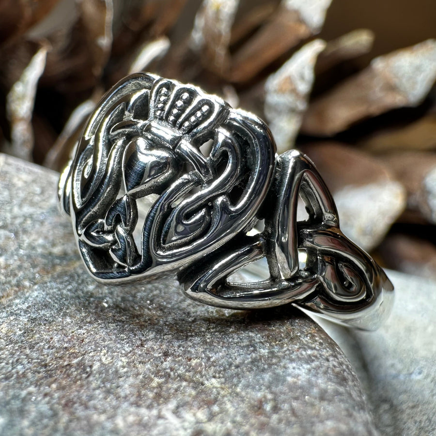 True Love Irish Claddagh Ring in Sterling Silver