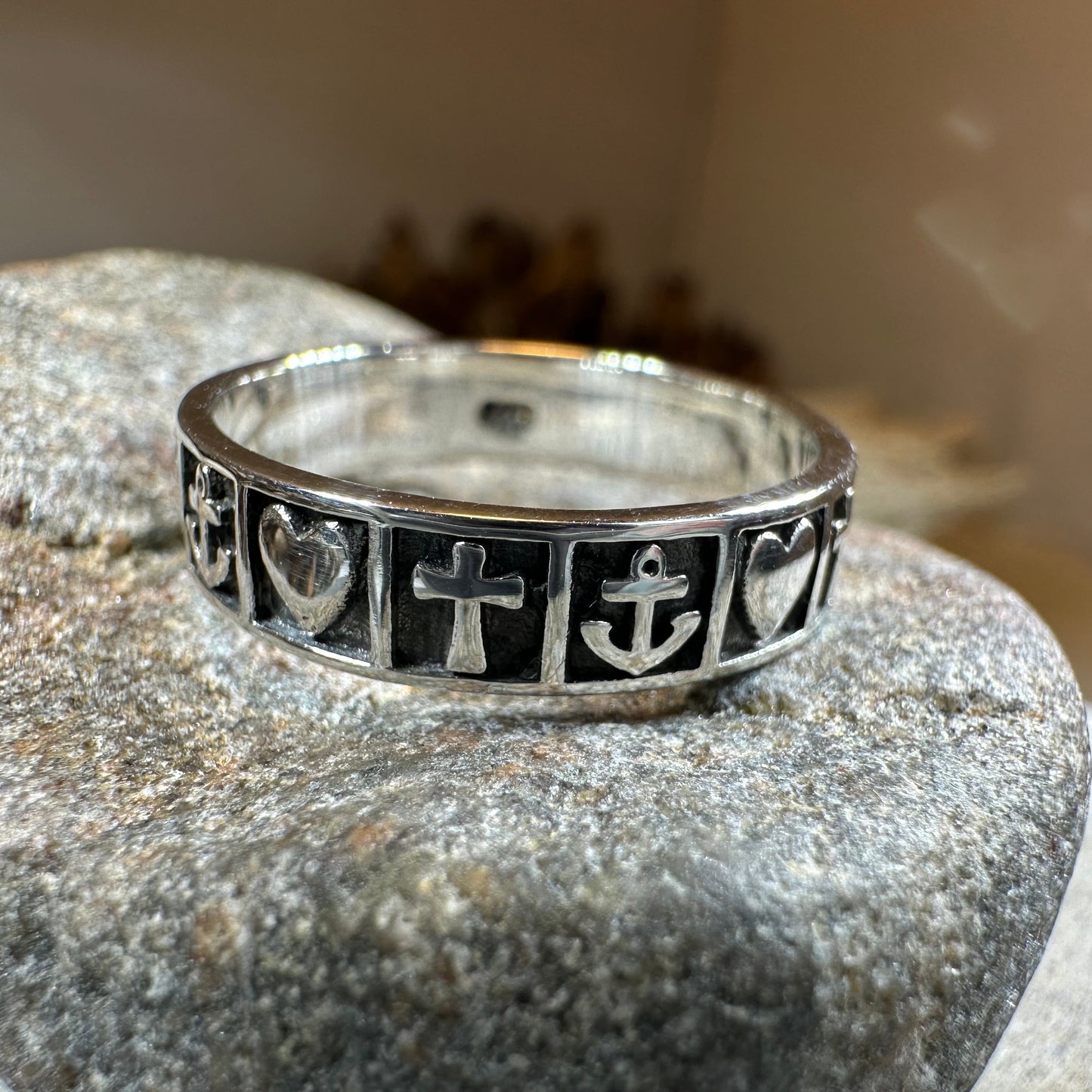 Faith, Hope & Love Cross Ring