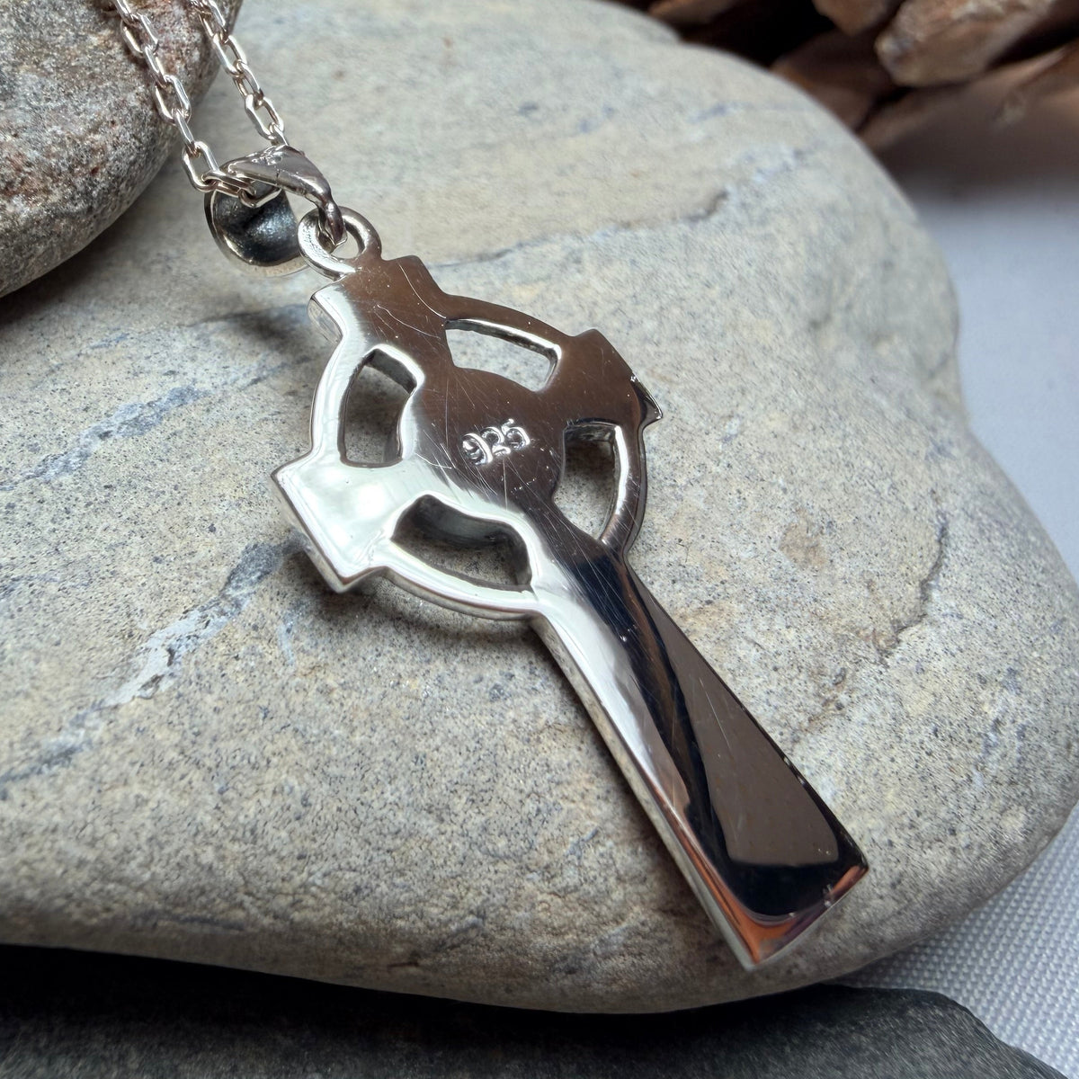 Tinturn Celtic Cross Necklace in Sterling Silver