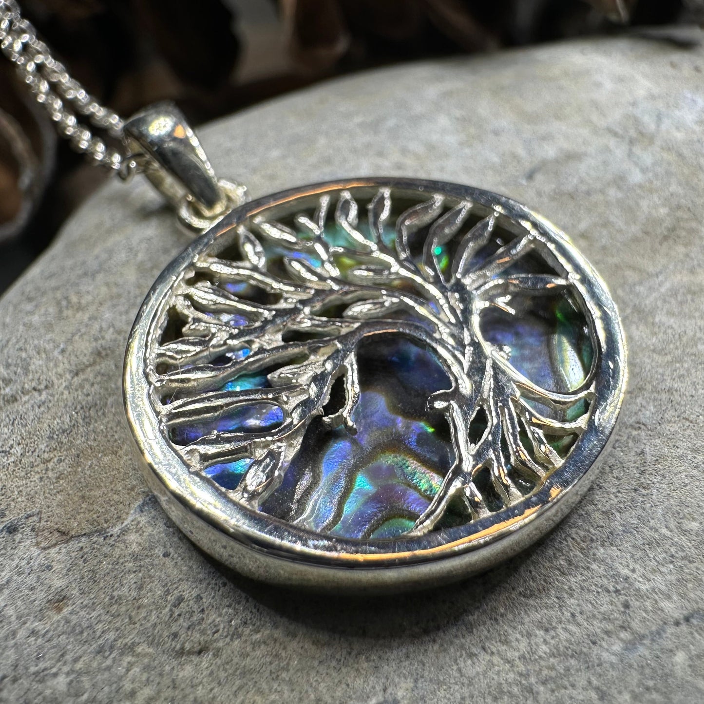 Aila Tree of Life Necklace in Sterling Silver — view 3