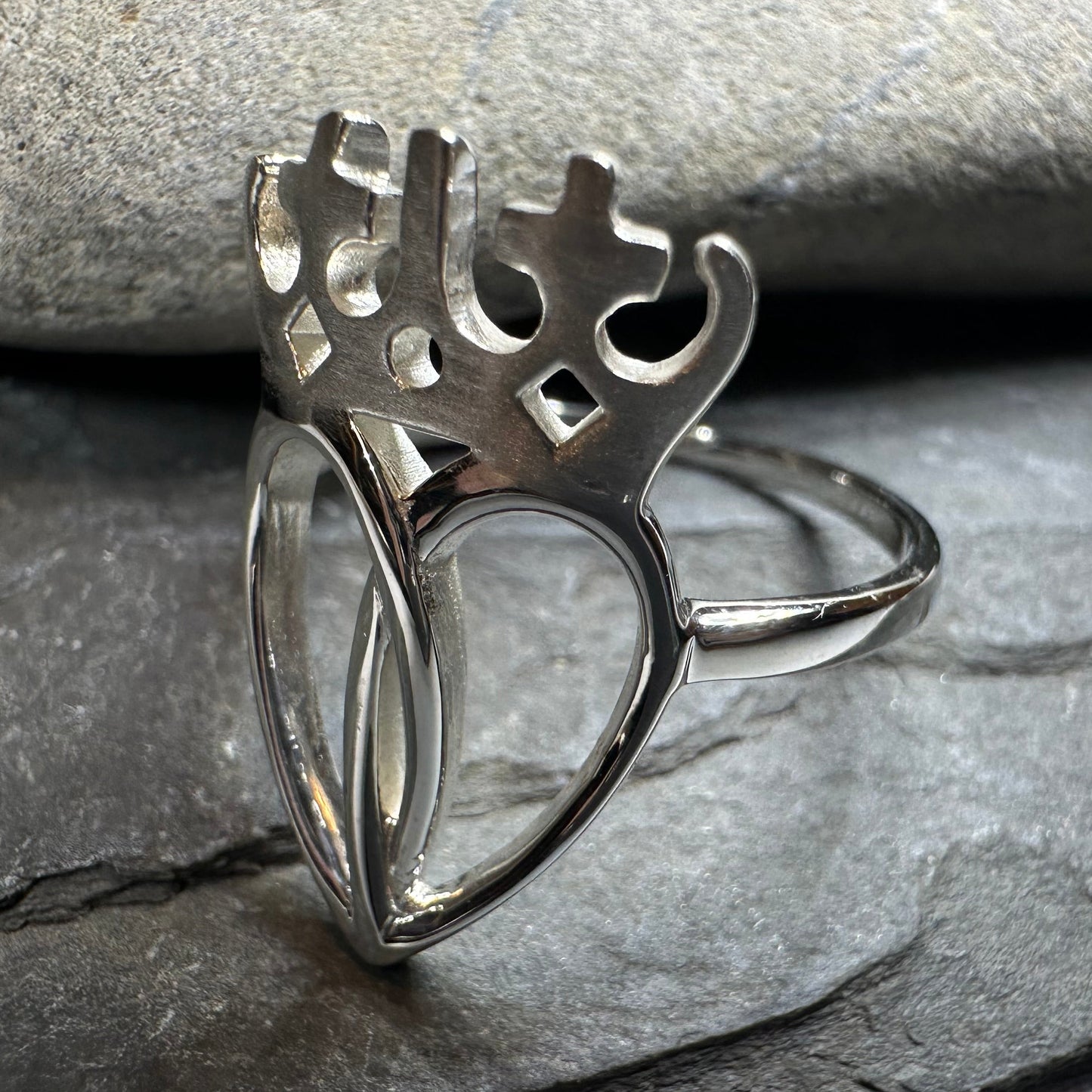Lady Arieen Scottish Luckenbooth Ring in Sterling Silver — view 3