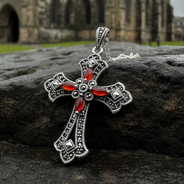 Fidelity Large Celtic Cross Necklace in Sterling Silver