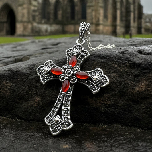 Fidelity Large Celtic Cross Necklace in Sterling Silver