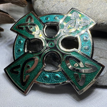Load image into Gallery viewer, Enamel Celtic Cross Brooch

