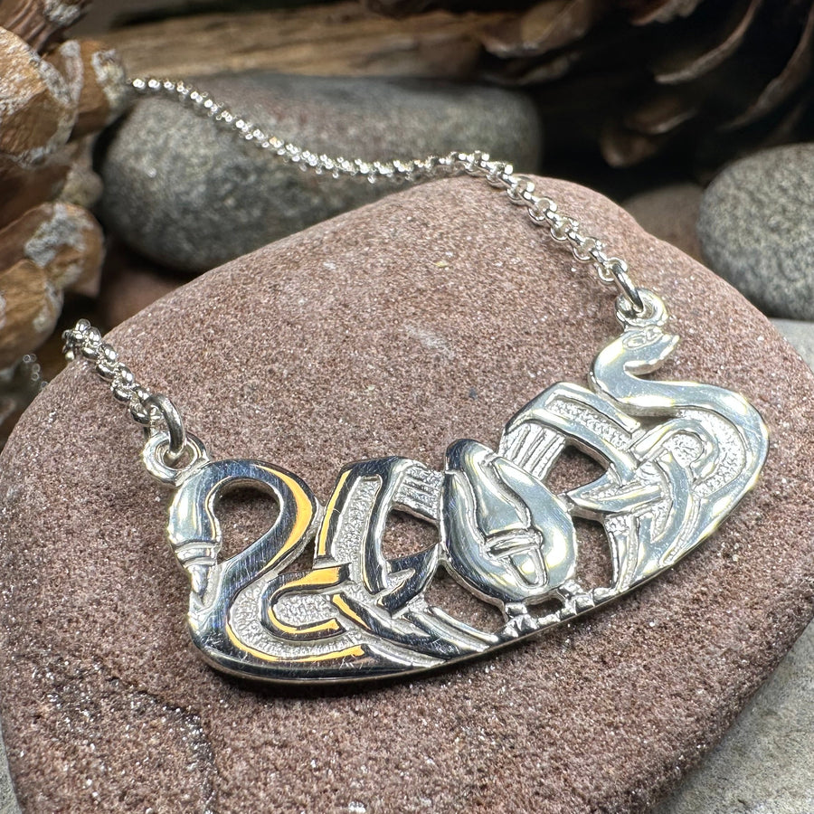 Norse Three Nornes Swan Necklace - Handmade in Scotland