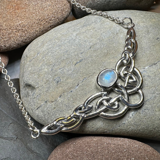 Helen Celtic Knot Necklace in Sterling Silver — view 10