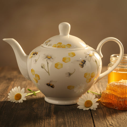 Bees & Honey Fine China Teapot
