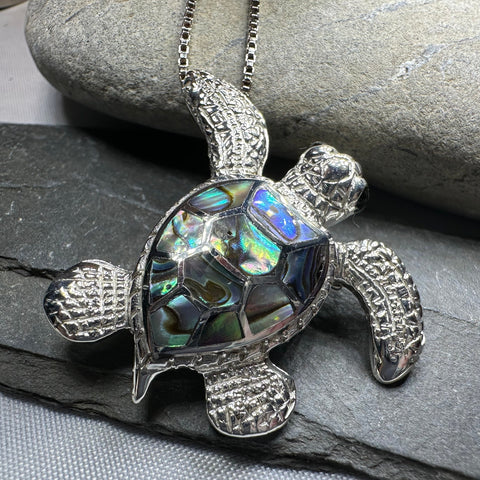 Load image into Gallery viewer, Abalone Turtle Necklace
