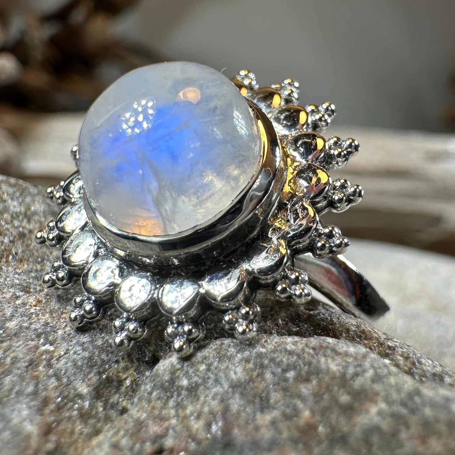 Sunyana Moonstone Sun Ring — view 3