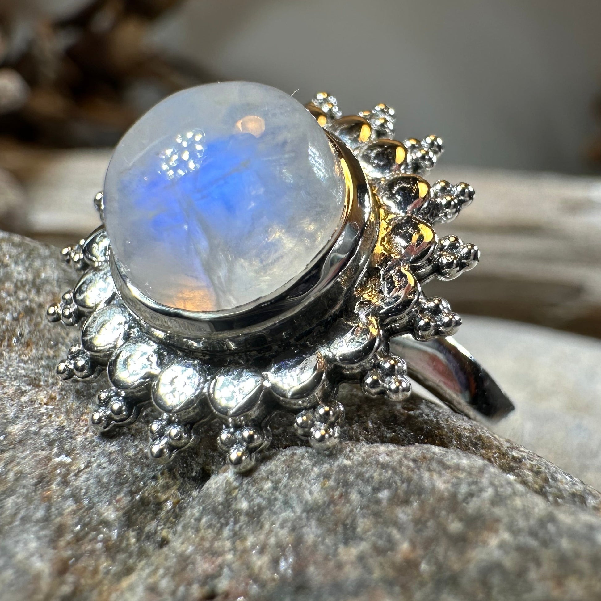 Sunyana Moonstone Sun Ring — view 3
