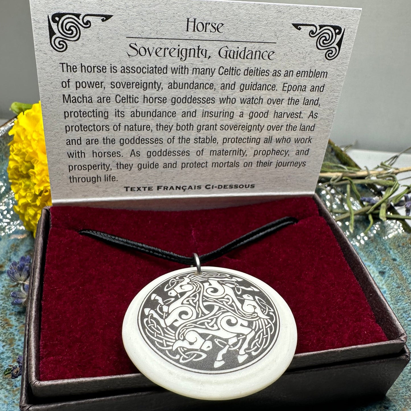 Artisan Celtic Triple Horse Necklace - Handmade in the U.S.A.