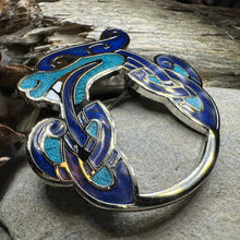 Load image into Gallery viewer, Enamel Celtic Dragon Brooch
