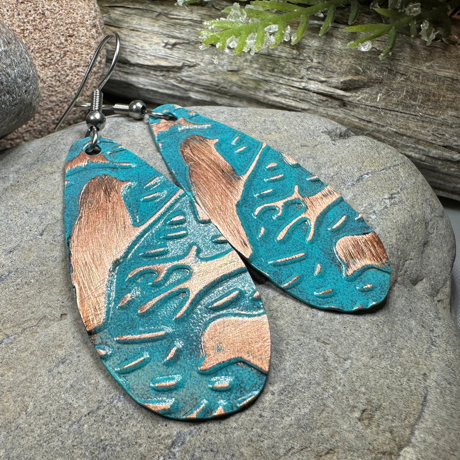 Wintersong Bird Copper Earrings