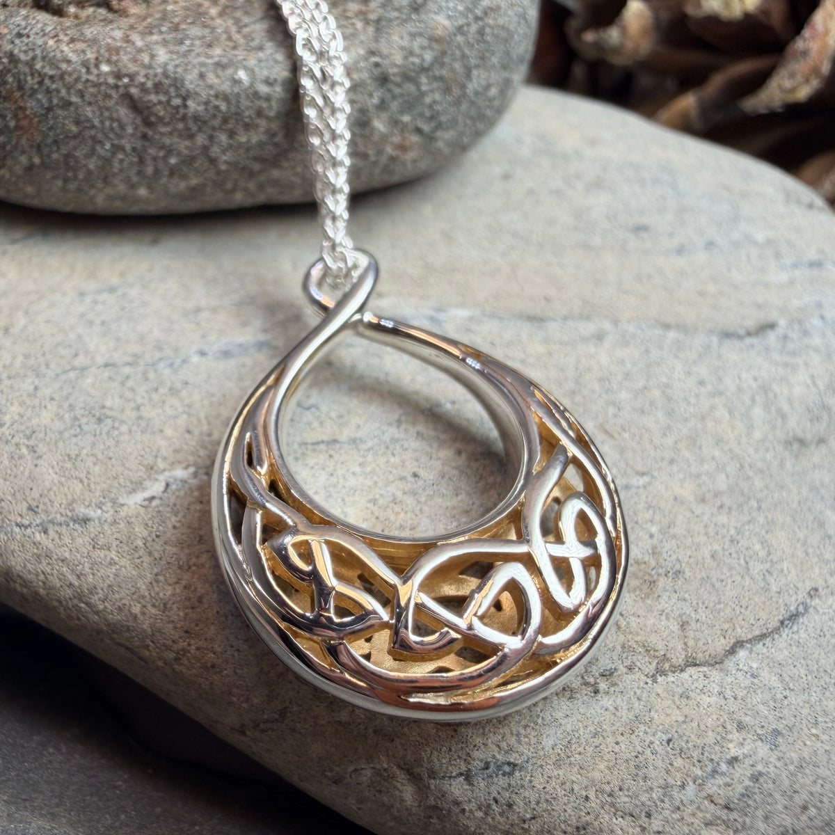 Fior Celtic Love Knot Necklace in Sterling Silver