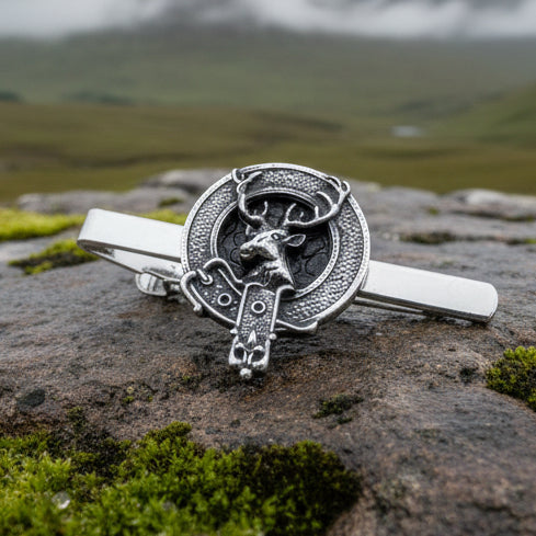Highland Stag Pewter Tie Bar for Men - Handmade in Scotland