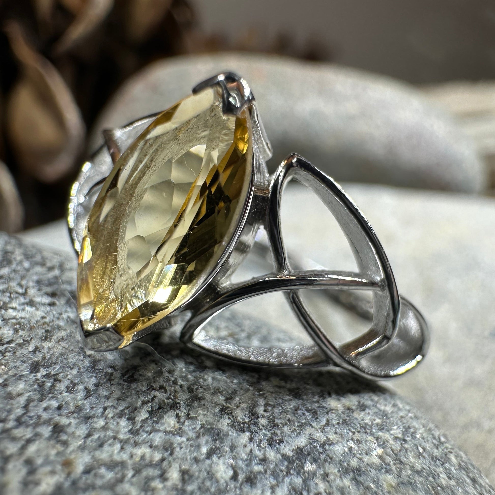Millicent Celtic Trinity Knot Ring — view 9