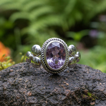 Airdrie Flower Ring in Sterling Silver