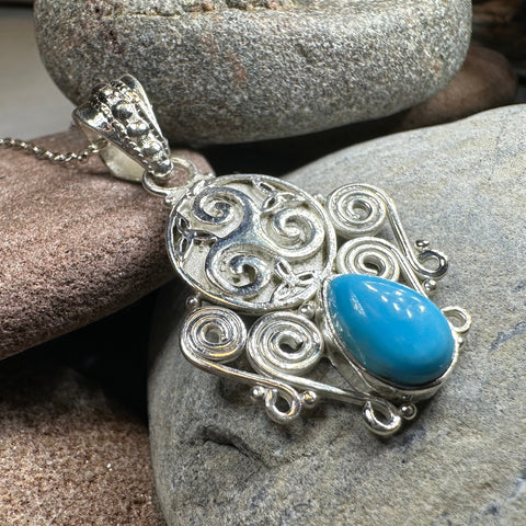 Load image into Gallery viewer, Lyria Celtic Triple Spiral Necklace in Sterling Silver
