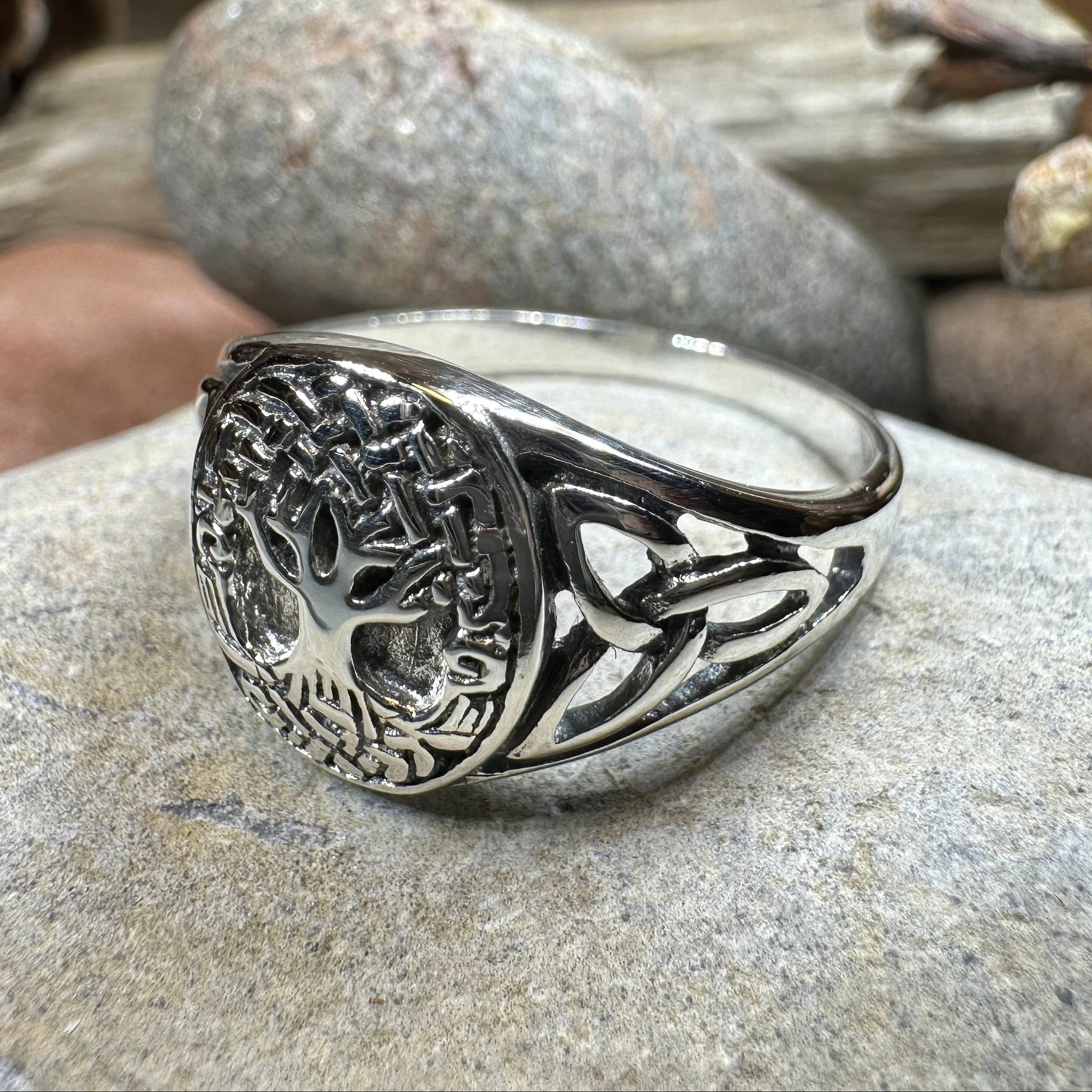 Lorna Celtic Tree of Life Ring in Sterling Silver — view 3