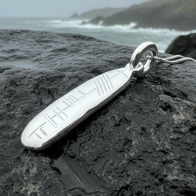 Gaelic Warrior Ogham Necklace - Made in Ireland