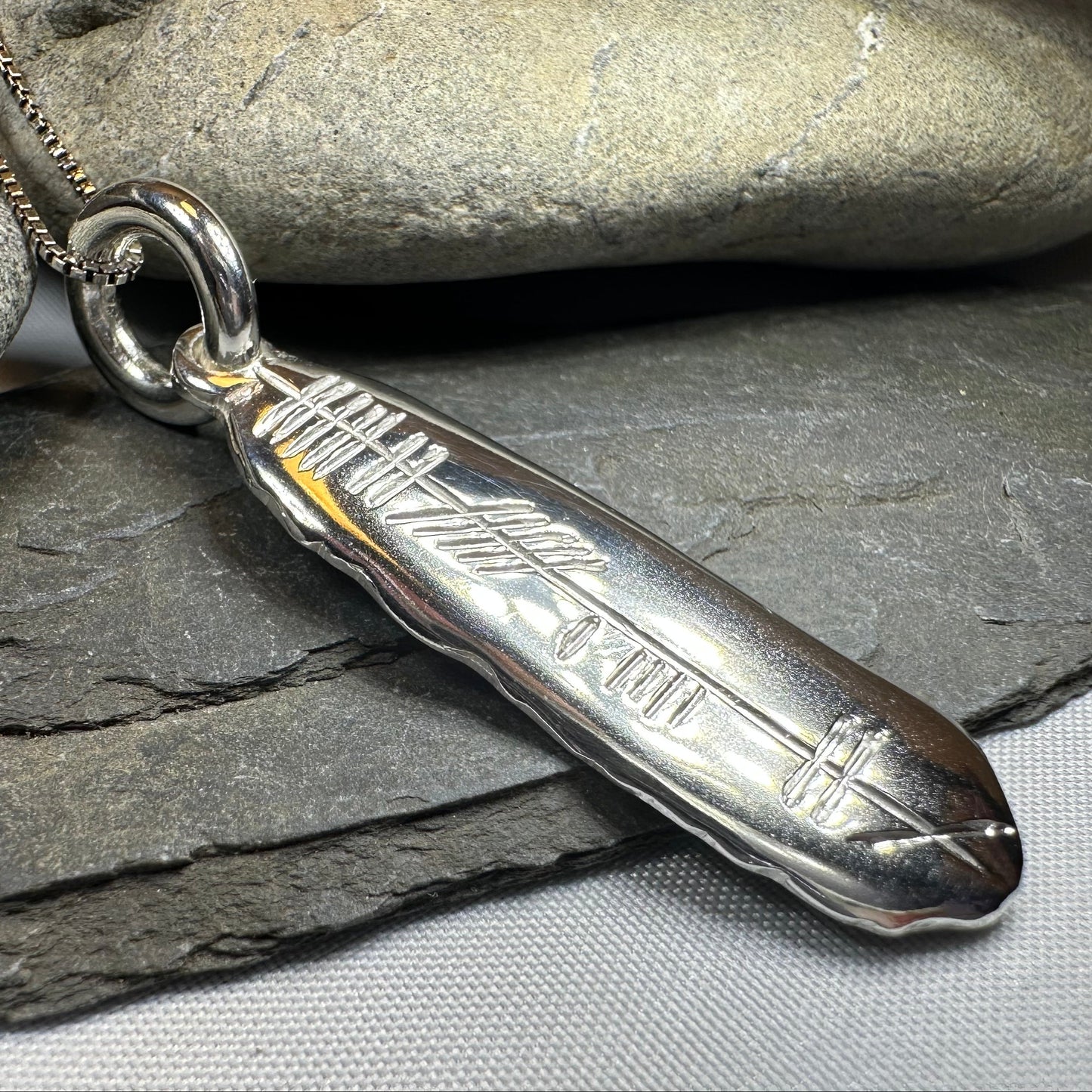 Gaelic My Heart Ogham Necklace - Made in Ireland