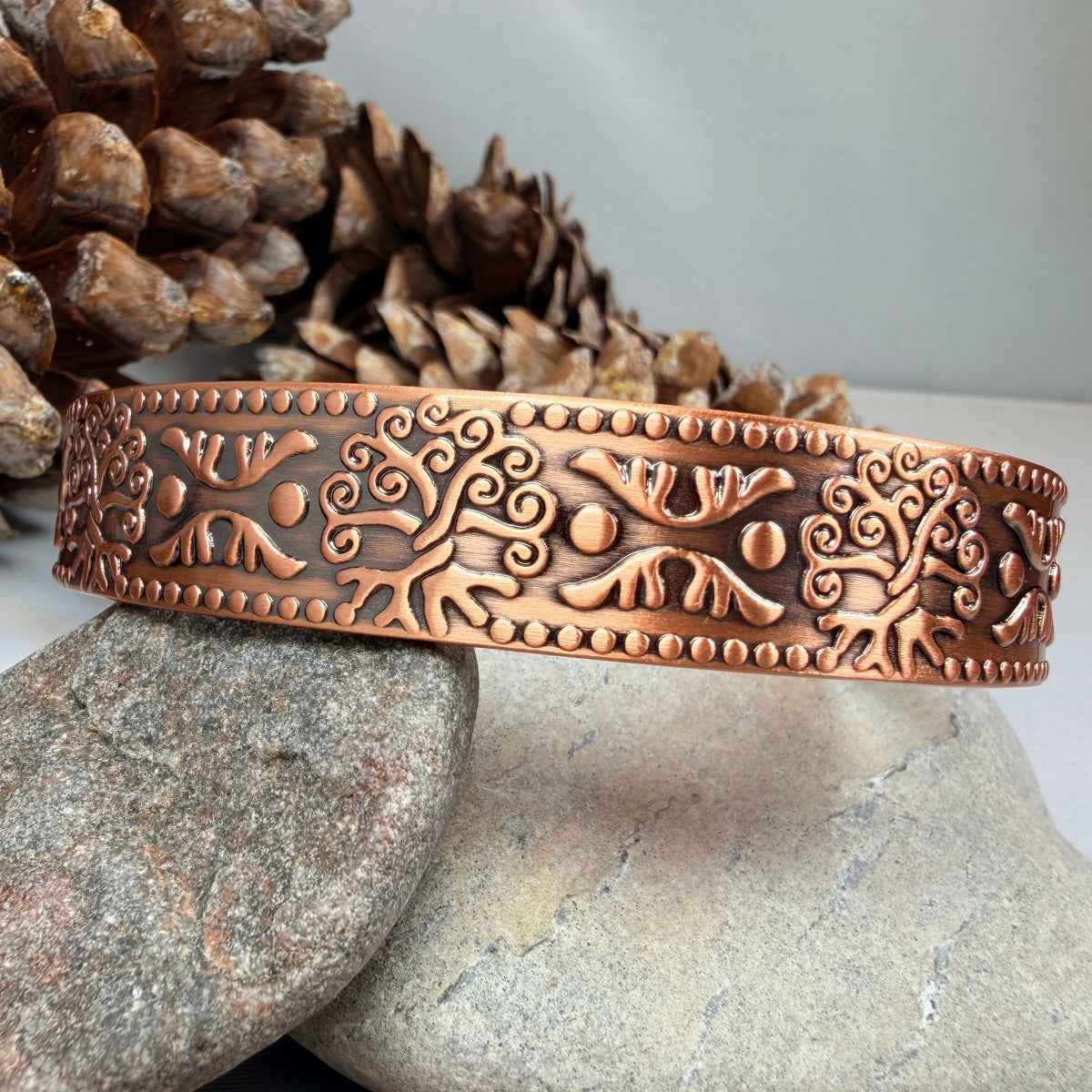 Tribal Tree of Life Copper Cuff Bracelet