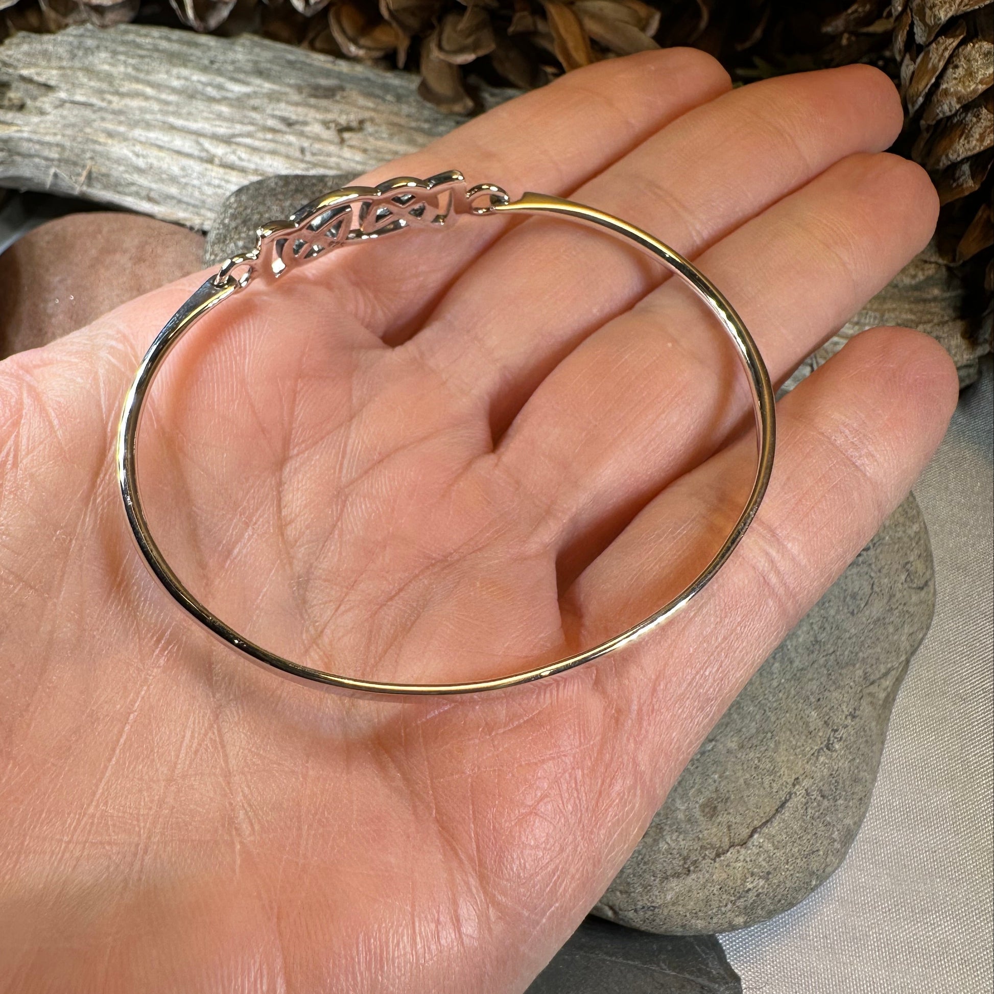 Celtic Love Knot Silver Bracelet in Sterling Silver — view 5