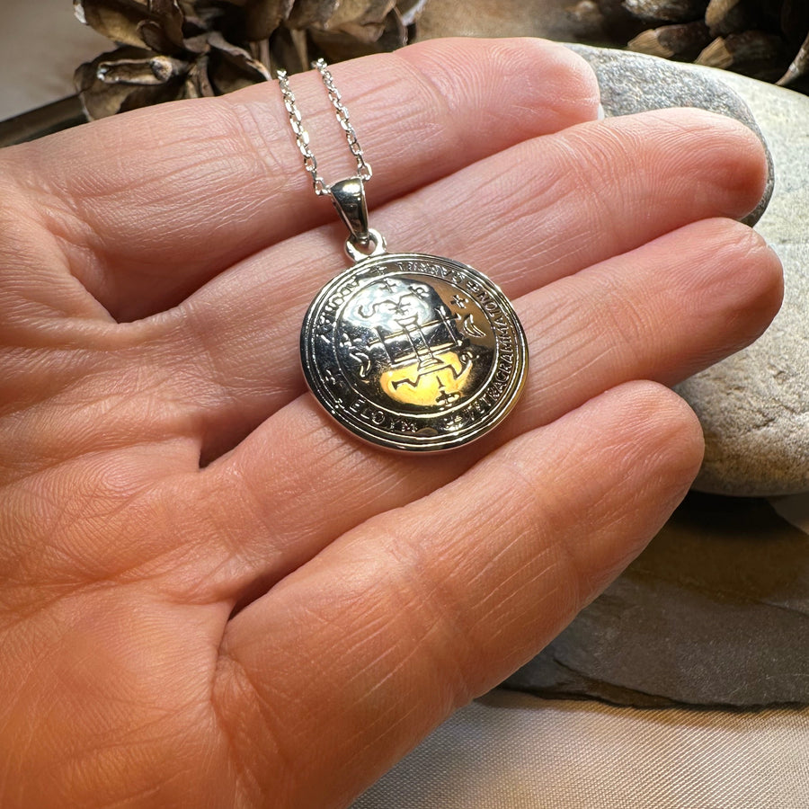 Petite Archangel Gabriel Sigil Pendant in Sterling Silver