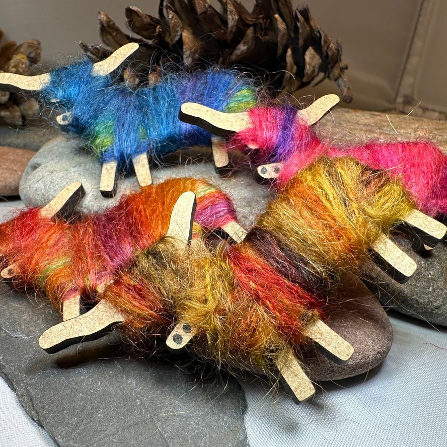 Scottish Highland Cow Scatter Pin - Handmade in Scotland