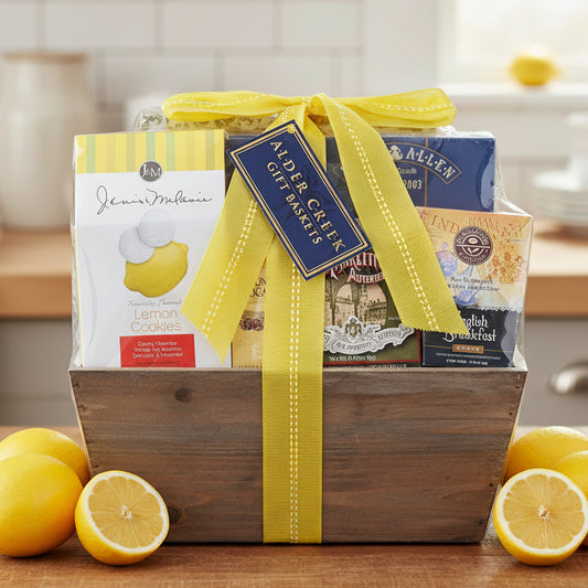 Lemon Breeze Cookies and Tea Summer Gift Tote